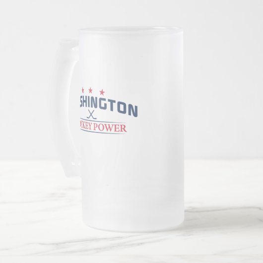 Washington Hockey Power Mattiert Glass Tasse (Vorderseite Links)