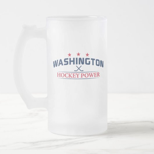 Washington Hockey Power Mattiert Glass Tasse (Links)