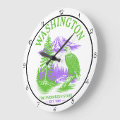 Washington Immergrüner Staatsadler Große Wanduhr (Winkel)