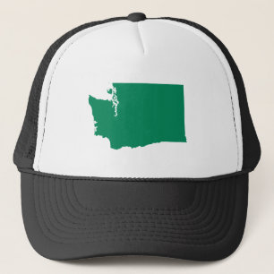 Washington in Grün Truckerkappe