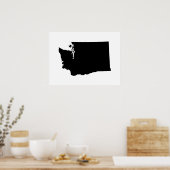 Washington in Schwarz und Weiß Poster (Küche)