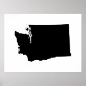 Washington in Schwarz und Weiß Poster (Vorne)