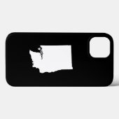 Washington in Weiß und Schwarz Case-Mate iPhone Hülle (Rückseite (Horizontal))