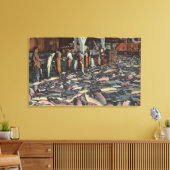 Washington - Innenansicht eines Lachs Leinwanddruck (Insitu (Wohnzimmer))