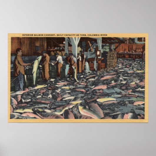 Washington - Interior View of a Salmon Poster (Vorne)