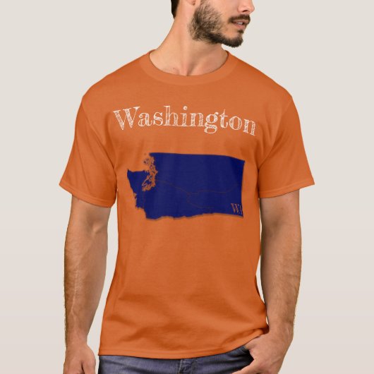Washington Interstates [Navy Blue Design] T-Shirt (Vorderseite)
