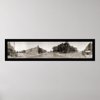 Washington Iowa Panorama Foto 1907 Poster