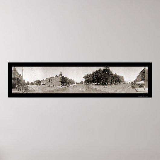 Washington Iowa Panorama Foto 1907 Poster (Vorne)