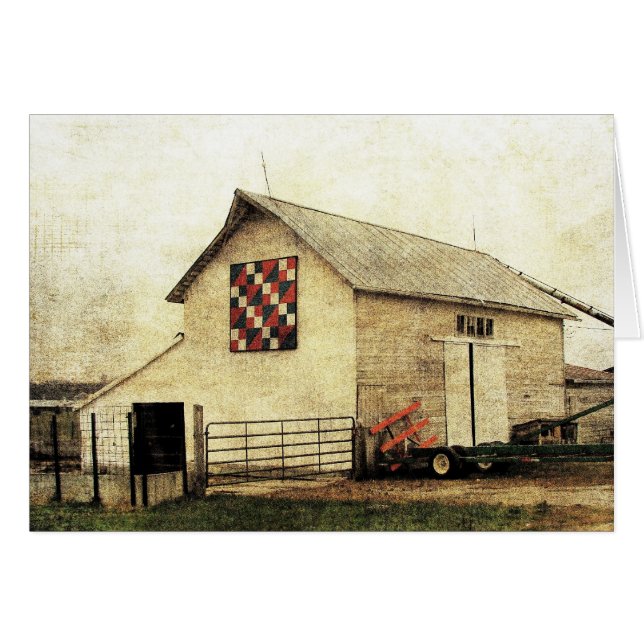 Washington, Iowa Red White und Blue Barn Quilt (Vorderseite (Horizontal))