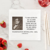 Washington Irving glaubt immer an verlorene Geschi Serviette (Beispiel)