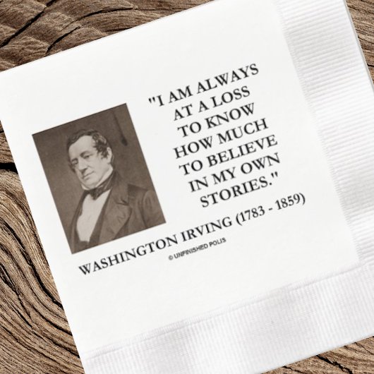 Washington Irving glaubt immer an verlorene Geschi Serviette