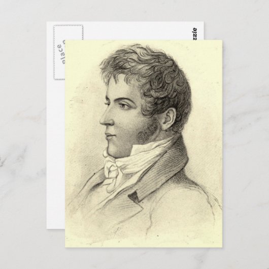 Washington Irving Portrait Postkarte (Vorne/Hinten)