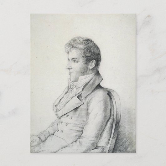 Washington Irving Portrait Postkarte (Vorderseite)