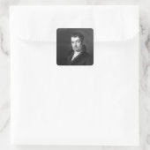 Washington Irving Quadratischer Aufkleber (Tasche)