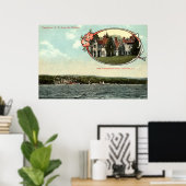 Washington Irving, Tarrytown, NY Vintag c1915 Poster (Heimbüro)