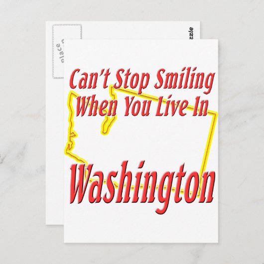 Washington - Lächeln Postkarte (Vorne/Hinten)