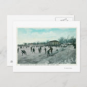 Washington Lake Park Ice Skaten Scene Postkarte (Vorne/Hinten)