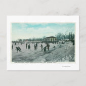 Washington Lake Park Ice Skaten Scene Postkarte (Vorderseite)