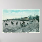 Washington Lake Park Ice Skating Scene Poster (Vorne)