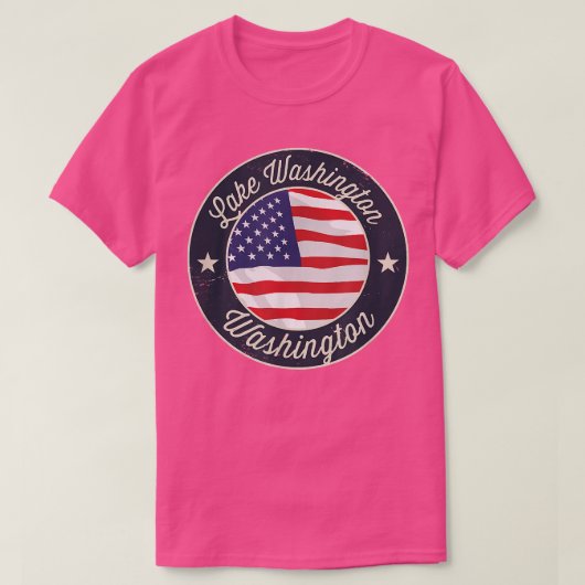 Washington Lake - Patriotic Washington Souvenir T- T-Shirt (Design vorne)