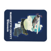 Washington Landkreis Maine Map Magnet (Horizontal)