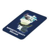 Washington Landkreis Maine Map Magnet (Linke Seite)