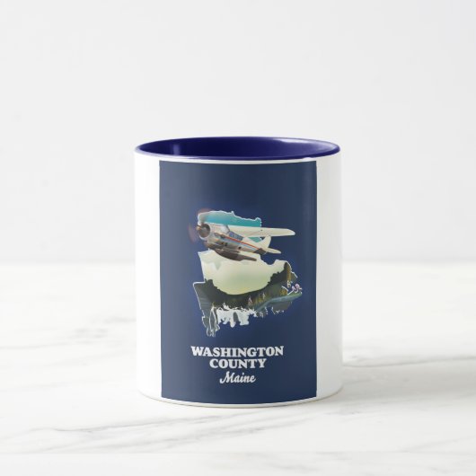 Washington Landkreis Maine Map Tasse (Zentrum)