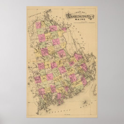 Washington Landkreis, Maine Poster (Vorne)