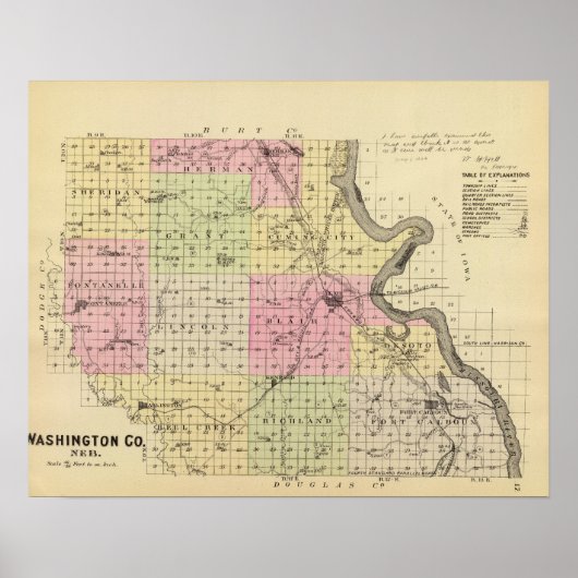 Washington Landkreis, Nebraska Poster (Vorne)