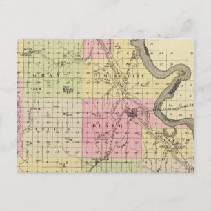 Washington Landkreis, Nebraska Postkarte