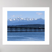 Washington Landschaftlich Olympic Mountains View Poster (Vorne)