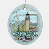 Washington Leuchtturm-Ornament Keramik Ornament (Links)