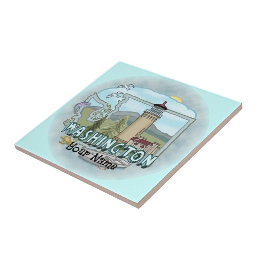 Washington Lighthouse Tile Fliese (Seite)