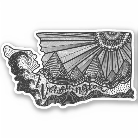 Washington Linie Aufkleber (Vorderseite)