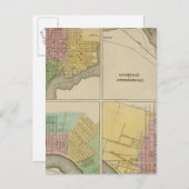 Washington Louisville und Jeffersonville Postkarte (Vorne/Hinten)