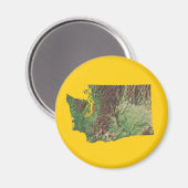 Washington Map Magnet (Vorderseite/Rückseite)