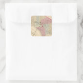 Washington Map von Mitchell Quadratischer Aufkleber (Tasche)