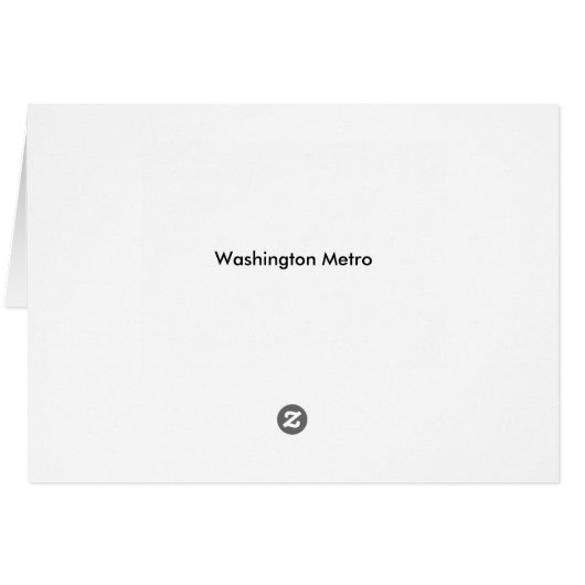 Washington Metropolitan Area Transit in D.C. Card (Rückseite Horizontal)