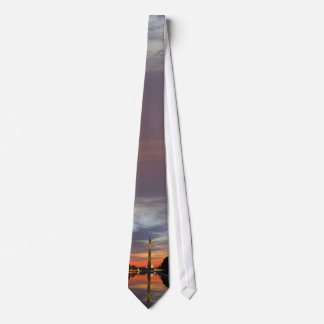 Washington-Monument am Sonnenuntergang Krawatte