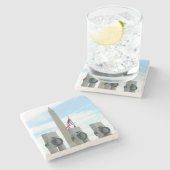 Washington Monument and WWII Memorial in DC Steinuntersetzer (Seitenansicht)