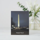 Washington Monument at Night 001 Postkarte (Stehend Vorderseite)