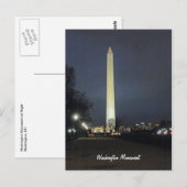 Washington Monument at Night 001 Postkarte (Vorne/Hinten)