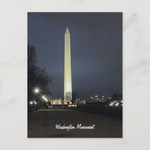 Washington Monument at Night 001 Postkarte