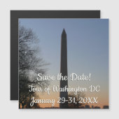 Washington Monument at Sunset in DC Magnetkarte (Vorne/Hinten)