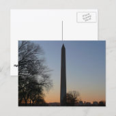 Washington Monument at Sunset in DC Postkarte (Vorne/Hinten)