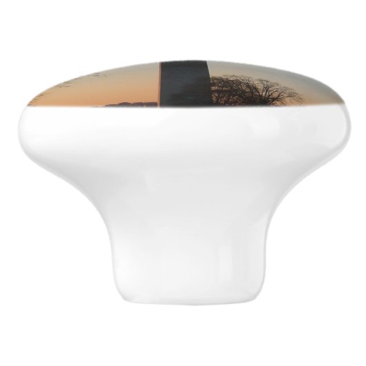 Washington Monument at Sunset Keramikknauf (Seitenansicht)