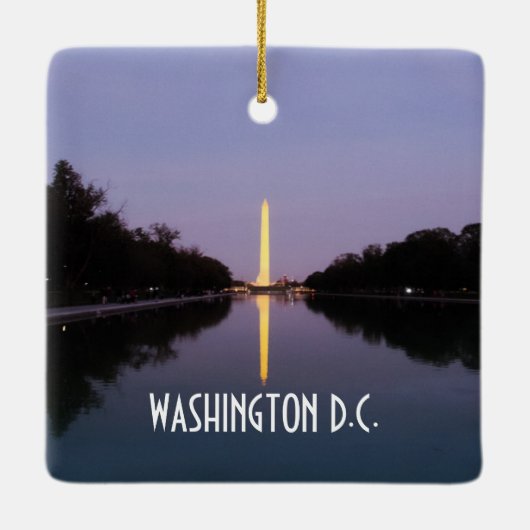 Washington Monument at Sunset Keramikornament (Rückseite)
