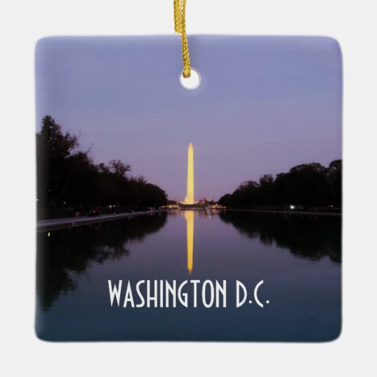 Washington Monument at Sunset Keramikornament (Vorderseite)