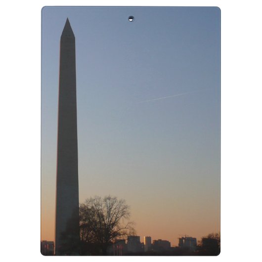 Washington Monument at Sunset Klemmbrett (Rückseite)