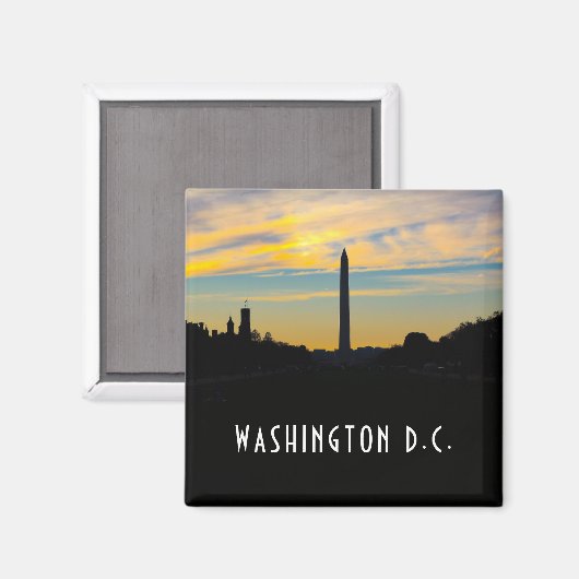 Washington Monument at Sunset Magnet (Vorderseite/Rückseite)
